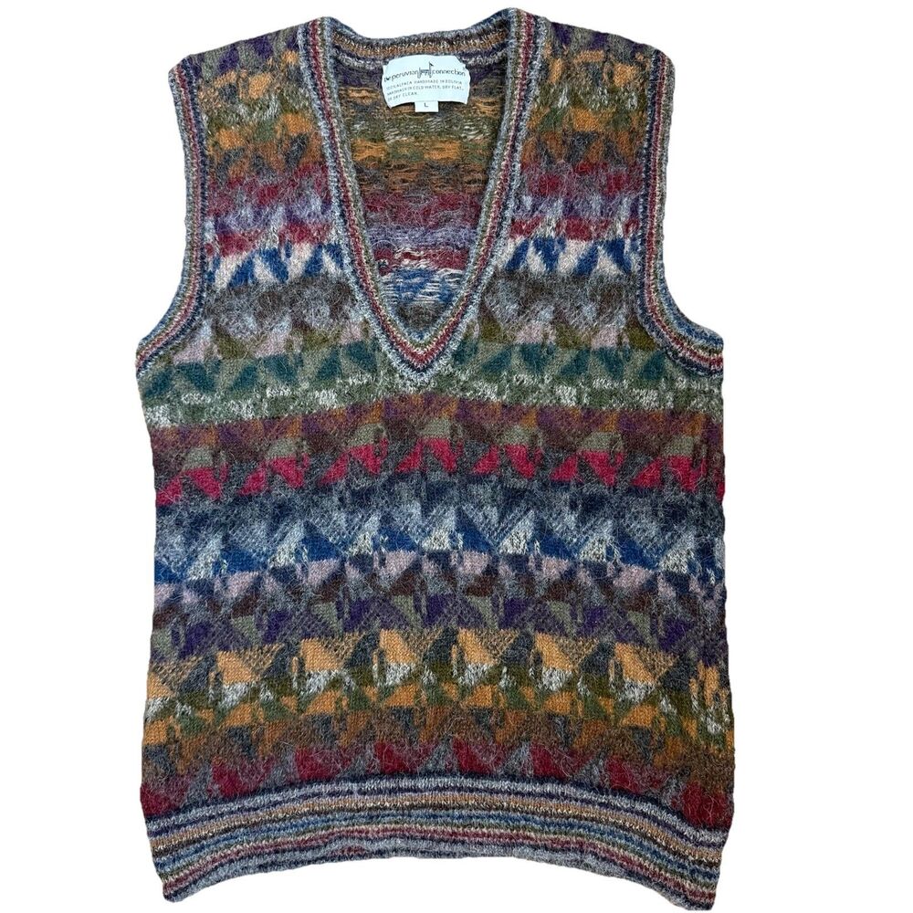 Vintage Peruvian Connection 100% Alpaca Handmaid Sweater Vest Women’s L Boho